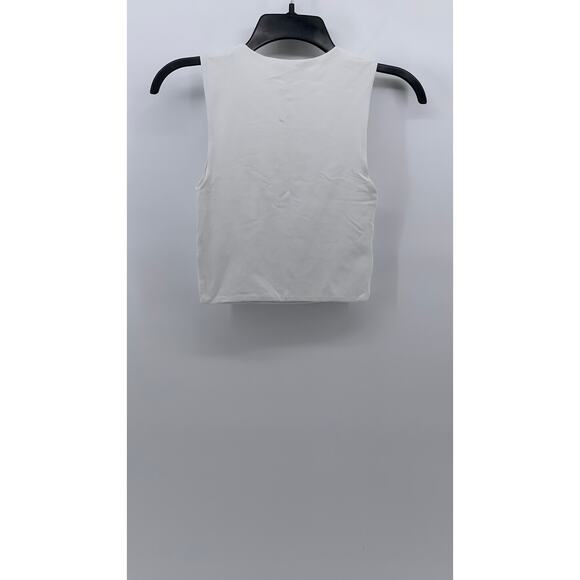 BABATON Women's White Pullover Crewneck Sleeveless Solid Crop Top SZ XS - Picture 3 of 10